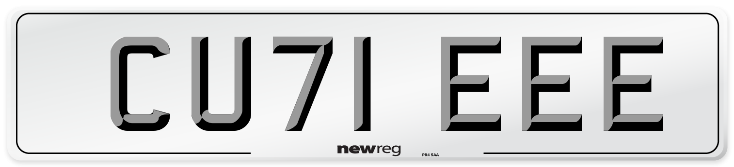 CU71 EEE Number Plate from New Reg